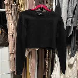 Black Cropped Sweatshirt